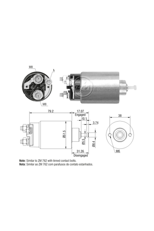1762 Starter Solenoid 12V Ford - Lincoln - Mercury