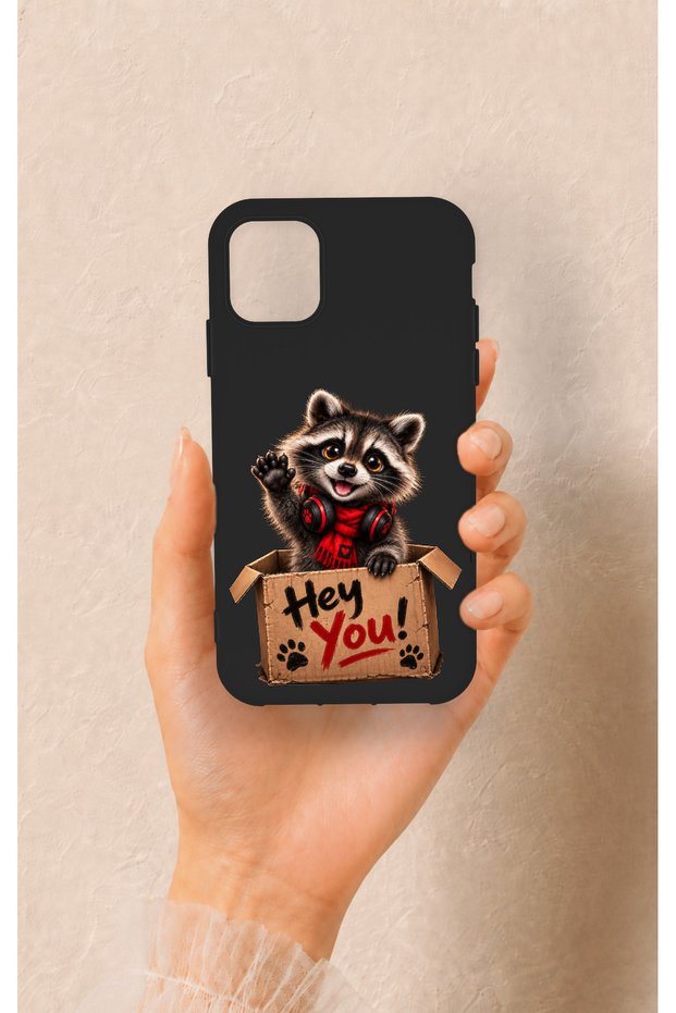 Cute Raccoon Pattern Silicone Case Compatible with iPhone 11
