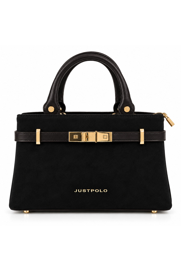 Luxury Suede Women's Hand and Shoulder Bag with Cross Strap