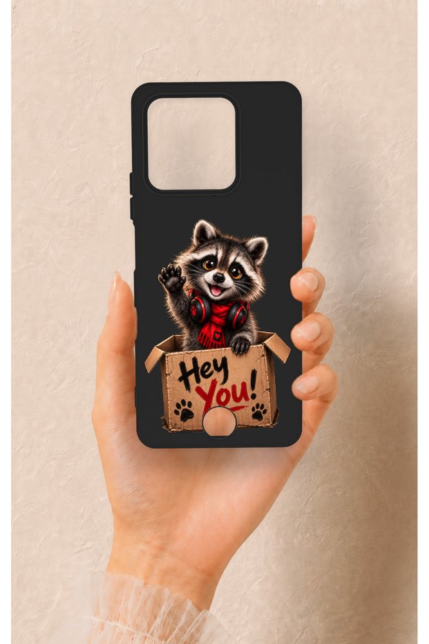 Reeder S71 Compatible Cute Raccoon Patterned Silicone Case