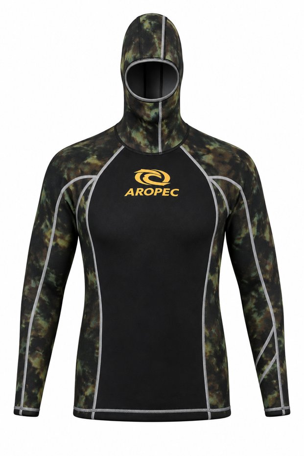 1mm Camo Kapuşonlu Rash Guard