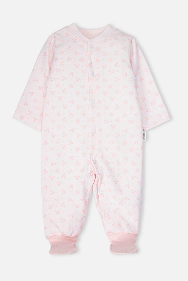 Interlock Jumpsuit with Socks (Cute Girl) Pink