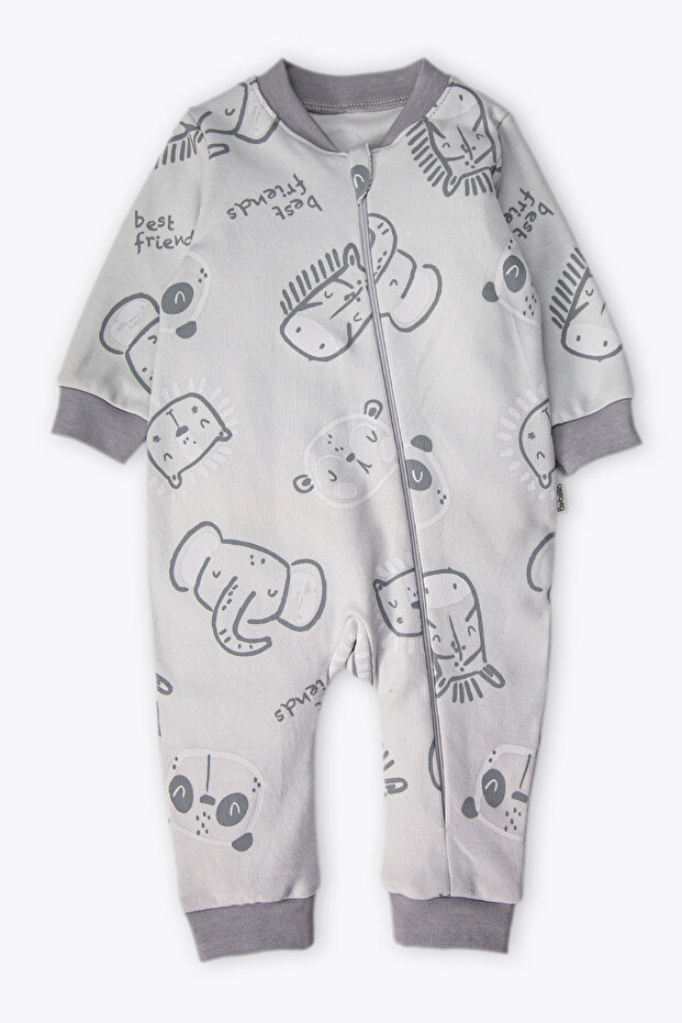 Interlock Jumpsuit Without Booties (Best Friends) Gray