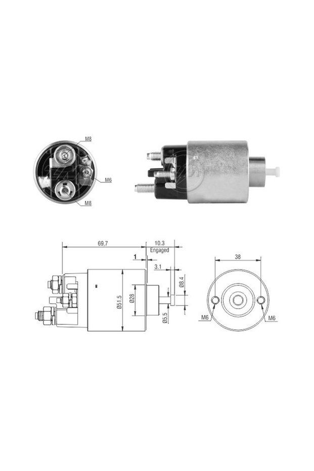 2996 Starter Solenoid 12V Gm Chevrolet Opel Vauxhall