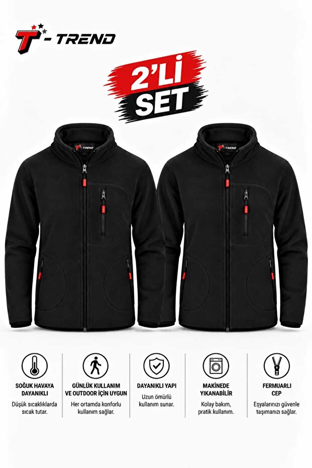 Polar Jacket Double Black Regular Fit Men/Unisex
