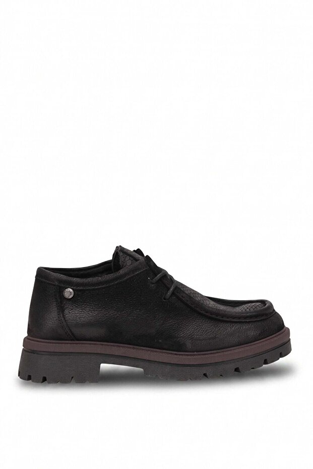 D26Ka-3230 Women's Genuine Leather Casual Shoes Black