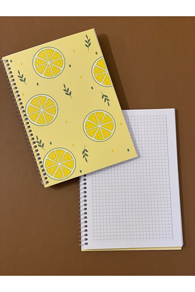 Limon Desenli Spiralli Defter