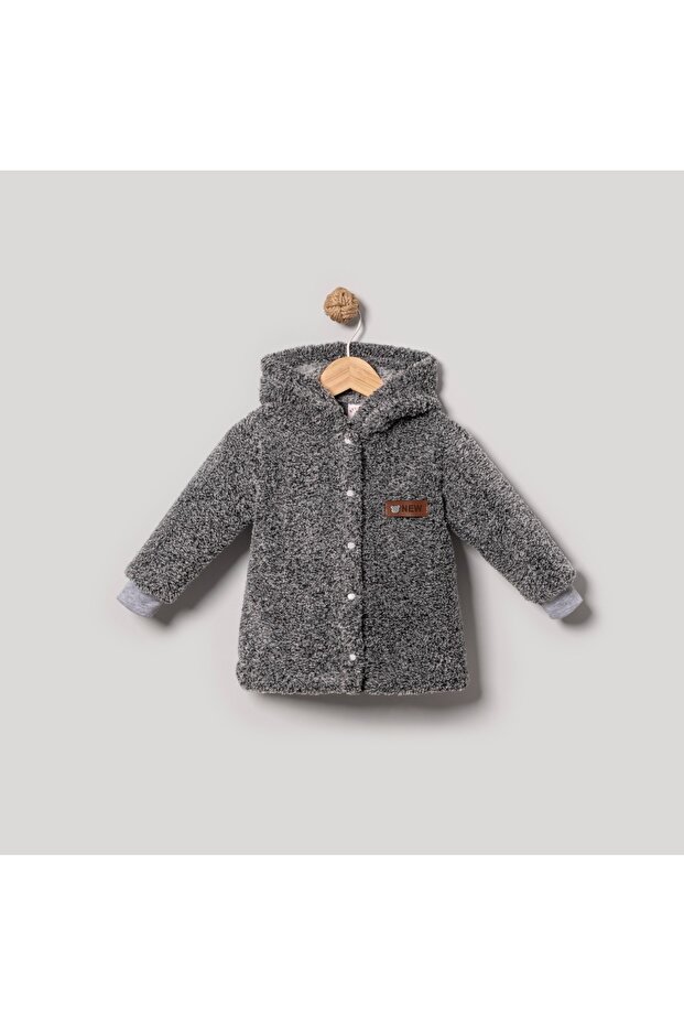 Welsoft Baby Kids Snap Fastener Hooded Cardigan