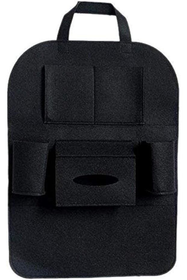 Auto Car Seat Back Multi-Pocket Storage Bag Organizer Holder Accessory Black