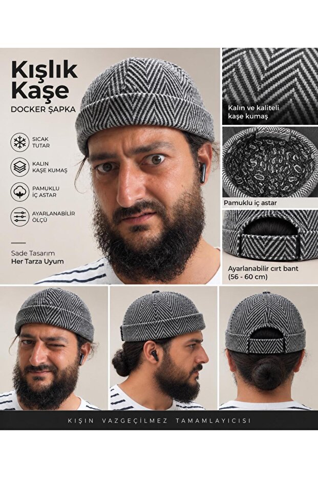 Winter Thick Cashmere Docker Hat