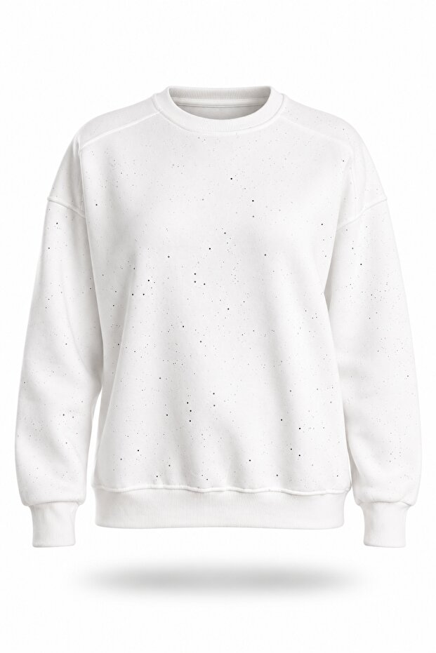 White Stone Crew Neck Sweatshirt 12177