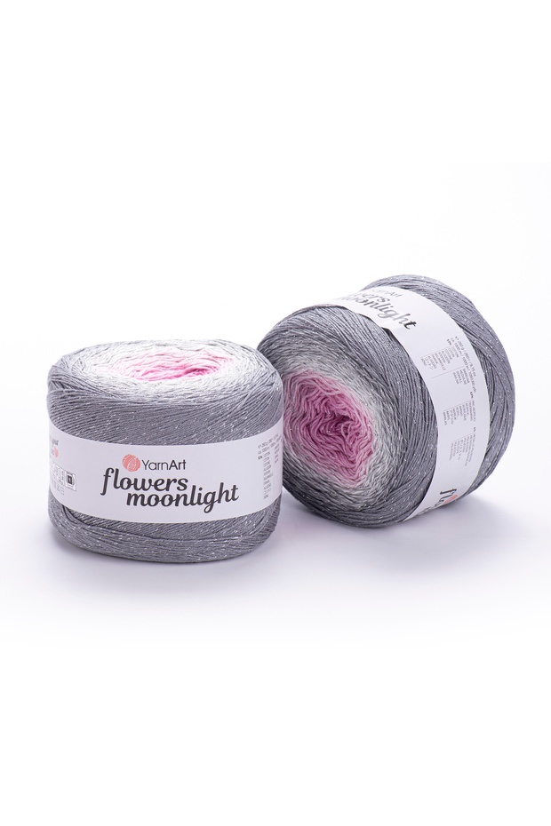Flowers Moonlight Cotton Glitter Gradient Hand Knitting Yarn 260 Gr 1000 m - 1 Piece-3293