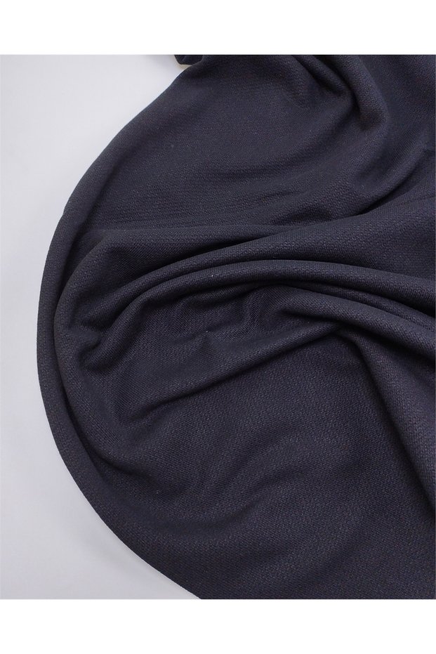 Black Soft Textured Three-Thread Combed Cotton Fabric for Tracksuits & Sweatshirts Width: 180cm