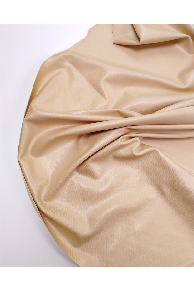 Milky Coffee Light Shiny Foil Printed Thin Jersey Fabric for Dresses & Blouses 150X120Cm