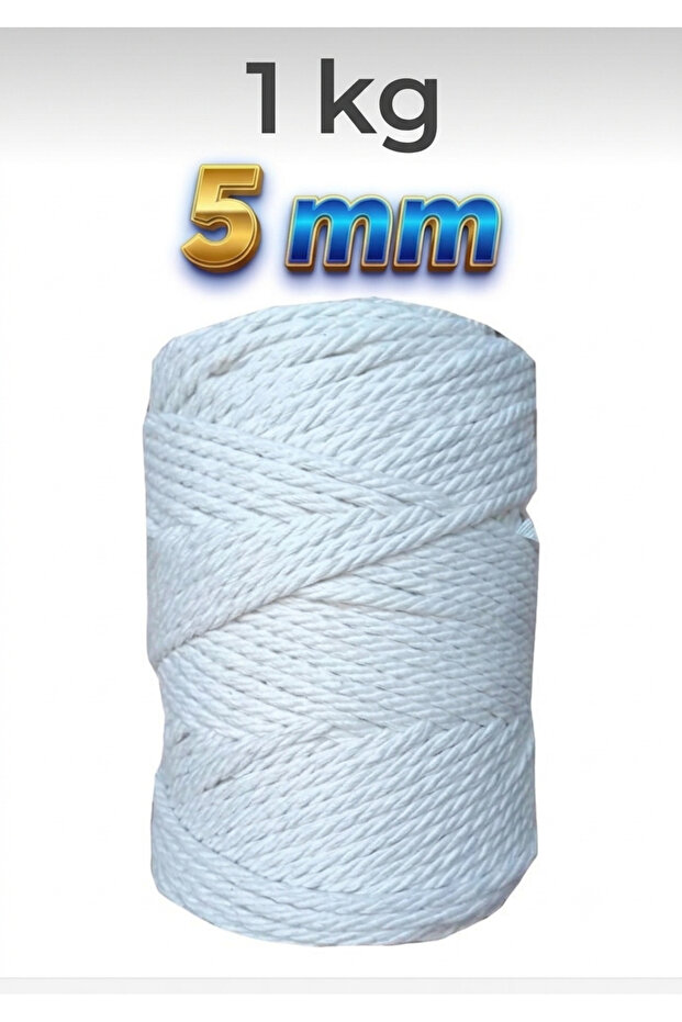 5 mm 3 Twist Twisted Scannable Macrame Cord 5 mm
