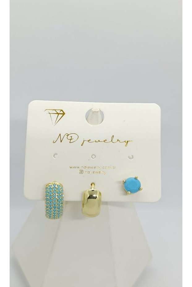 Mira Turquoise 3-Piece Earring Set
