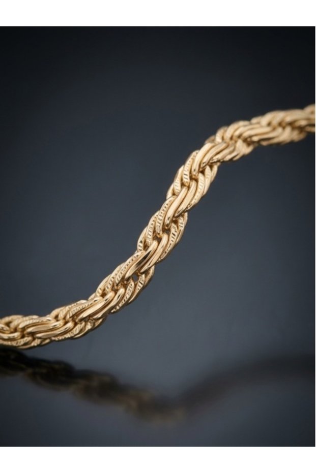 14K Gold Plated 3D Flat Chain