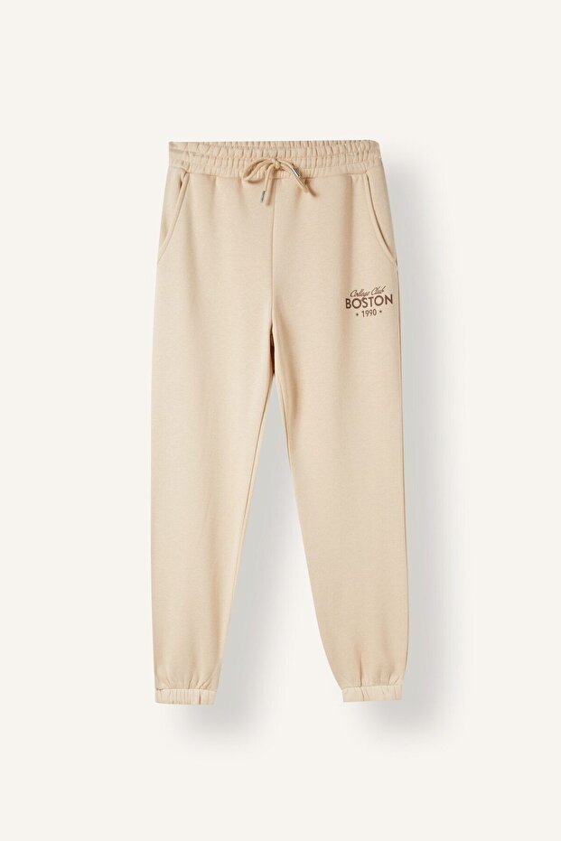 Oversize Printed Thick Sweatpants with Elastic Cuffs I0818Ax26Au