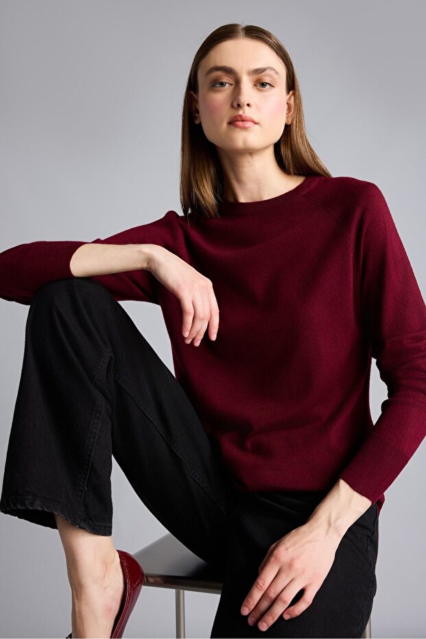 Ultra Soft Relax Fit Crew Neck Basic Sweater I6913Az26Wn
