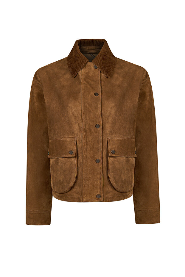 Freedom Women's Camel Oversize Suede Leather Jacket 26Wgd570110