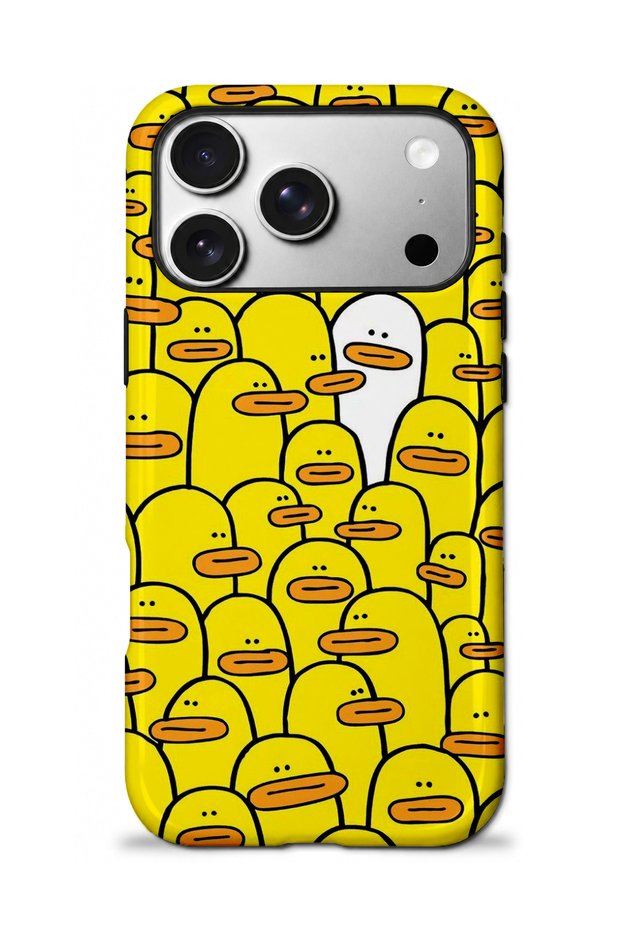 Compatible with iPhone 17 Pro Max / 18 Pro Max - Yellow Ducks, Double Layer Cover, Glossy Surface Protective Case