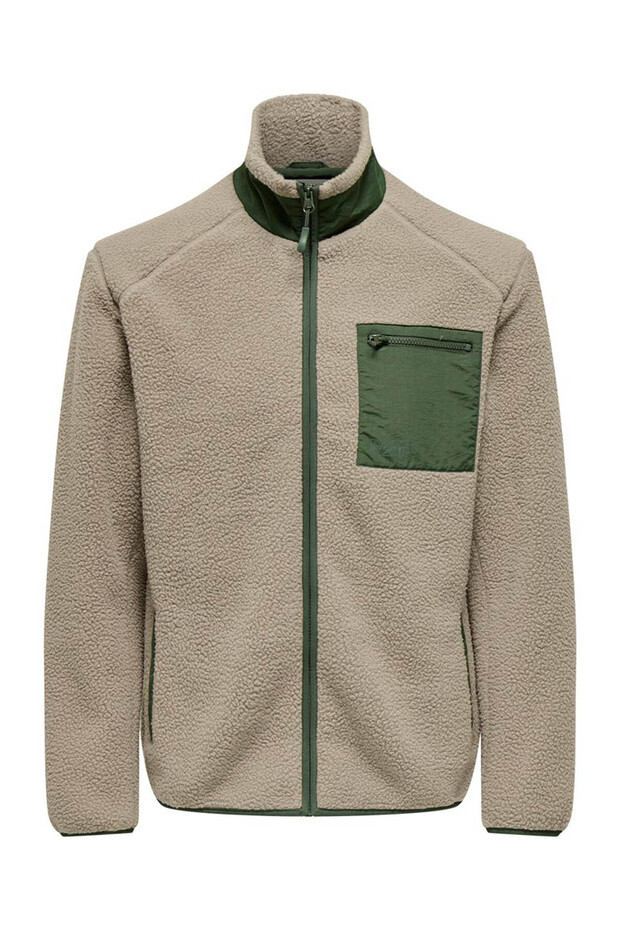 Onsdallas Life Sherpa Jacket Green Men's Jacket 22025599