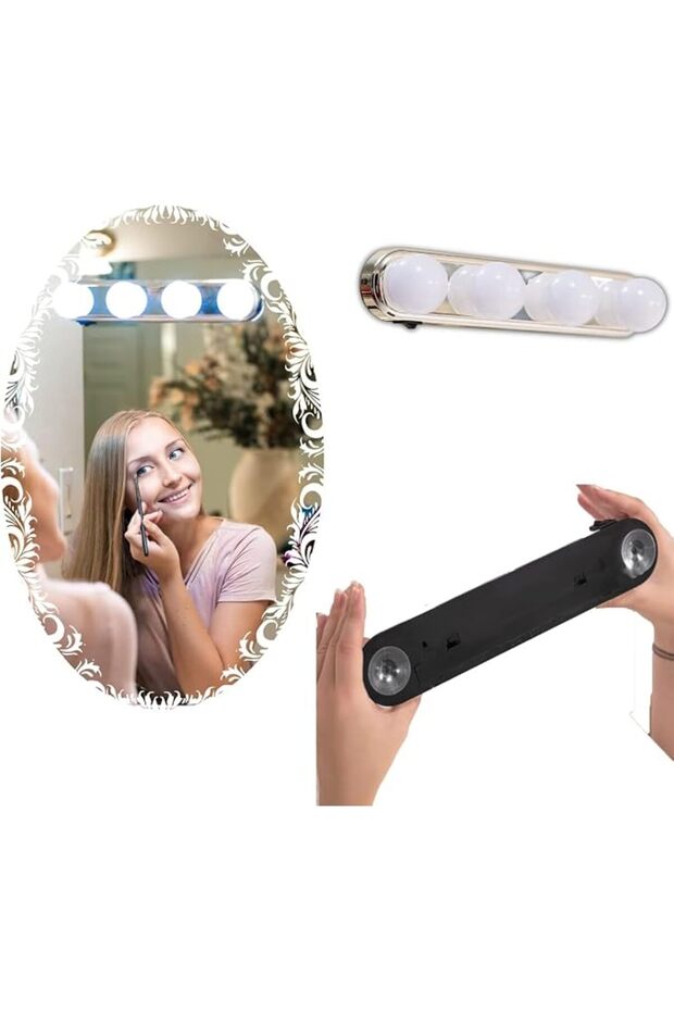 إضاءة احترافية للمكياج على طراز هوليوود، شريط إضاءة LED ساطع لمرآة الزينة، (مجموعة) كور
