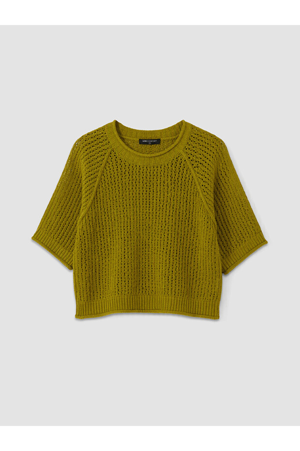 Zero Roba Collar Openwork Women's Knitwear Sweater from Uzg Store for Style Enthusiasts