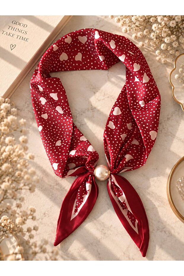 New Style Women's Scarf with Pearls and Magnets