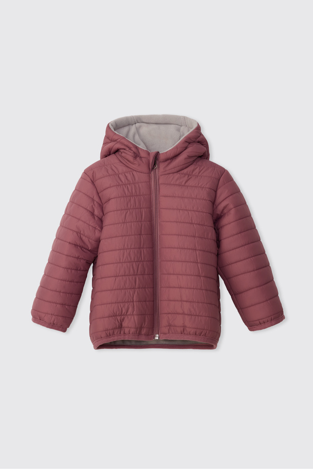 Baby Girl/Child Hooded Fleece Coat with Dried Rose Design