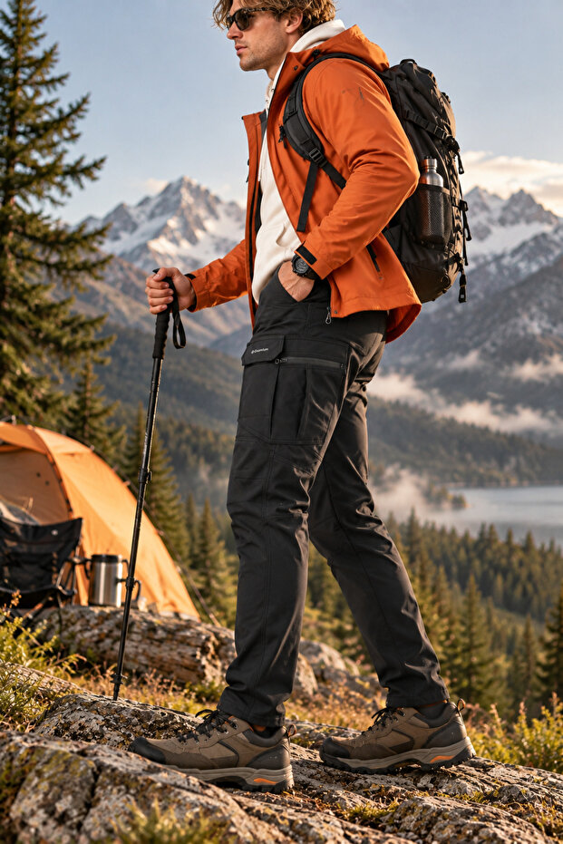 Men's Winter Softshell Tactical Pants with Fleece Lining, Windproof, Cold & Water Resistant - E232