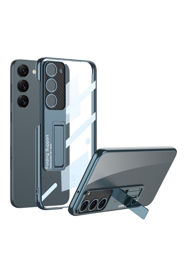 Galaxy S23 Case with Camera Protection, Transparent Design, and Lego Stand