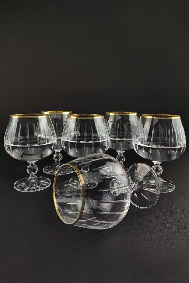Bohemia Crystal 6-Piece Coffee Side Water Glass Gold – 01 0250