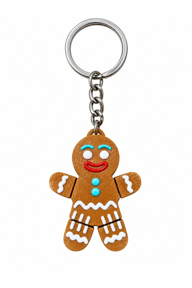 Cookie Man Figure Keychain - Set of 5 Pieces