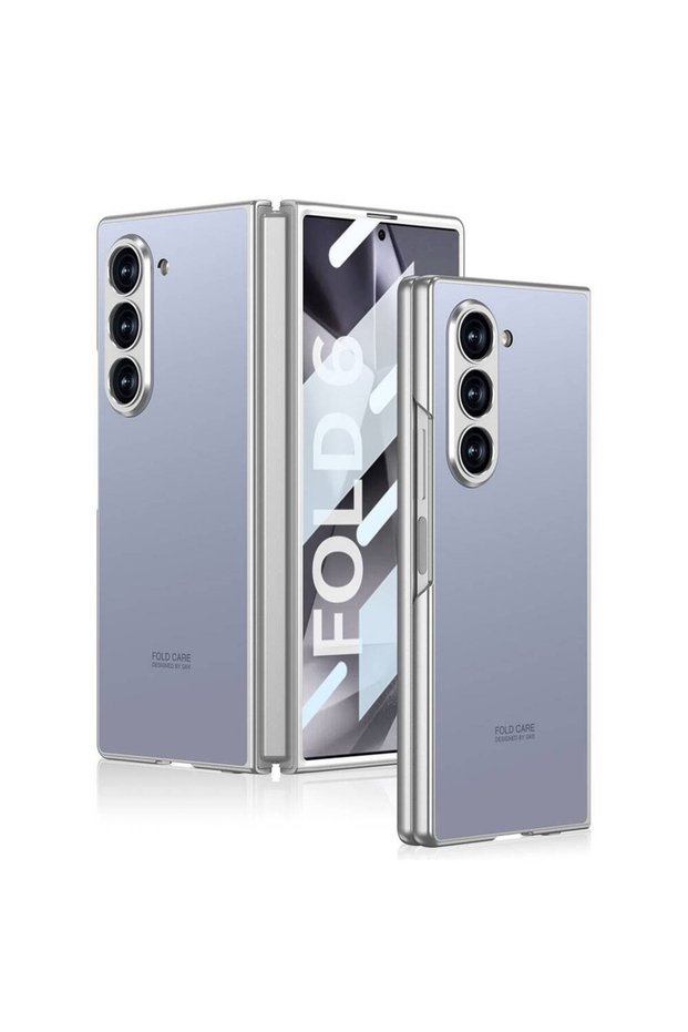 Galaxy Z Fold 6 Case Titanium Metal Design Senk Kipta Caz Case