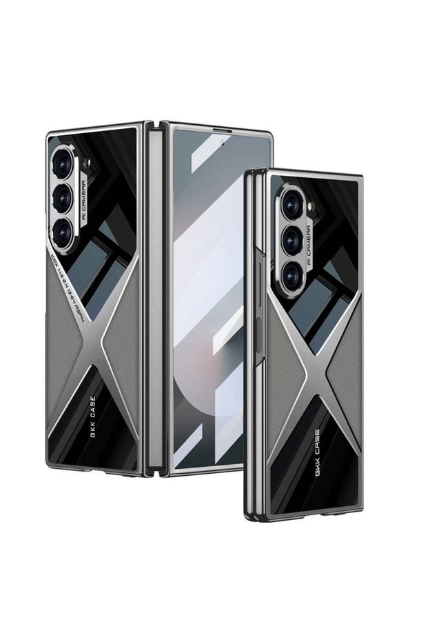 Galaxy Z Fold 6 Case Ultra Slim with Camera Protection Pc + Leather Back Surface Senk X-Pro Case
