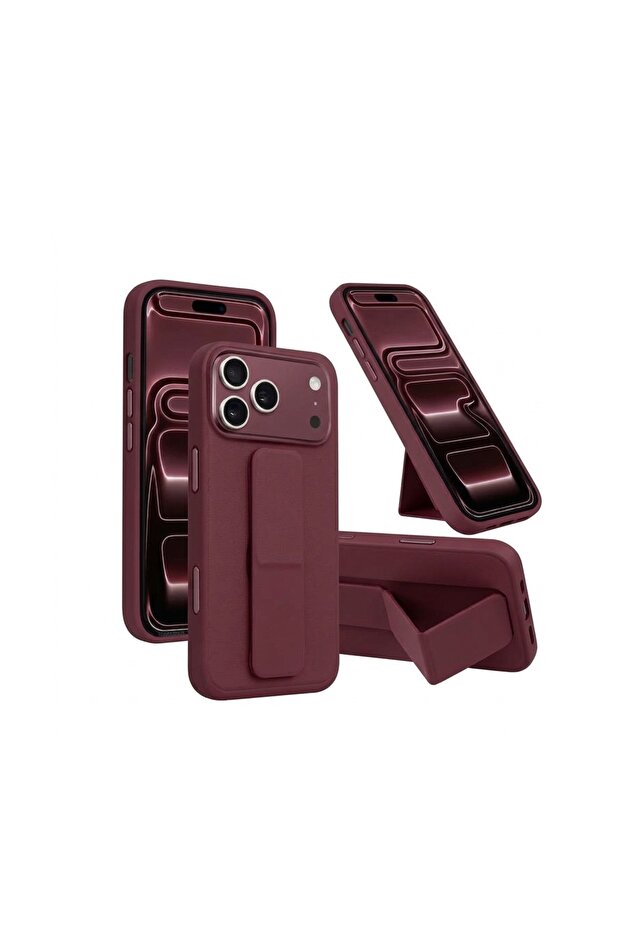 Cover case for iPhones with grip 18 pro burgundy