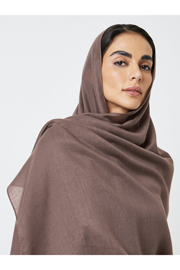 Brown Solid Rayon Hijab For Wear
