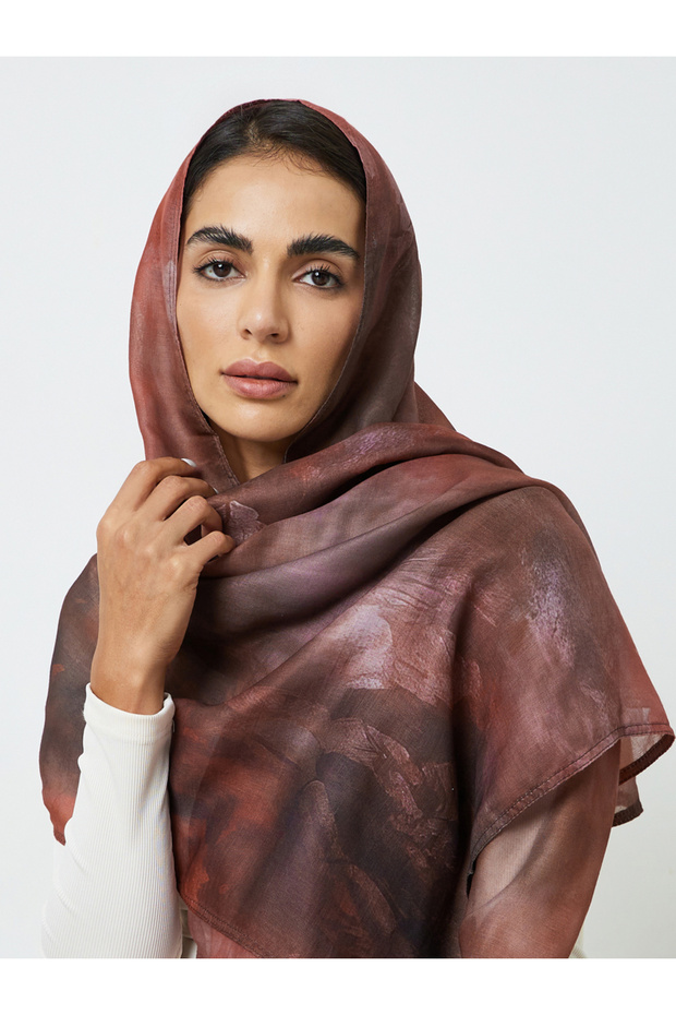 Artistic Printed Chiffon Hijab