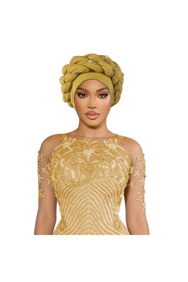 عمامة صفراء سادة