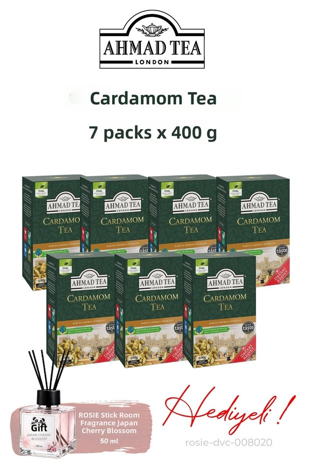 7 Packs of Cardamom Bulk Tea 400 Gr. And Rosie Fragrance