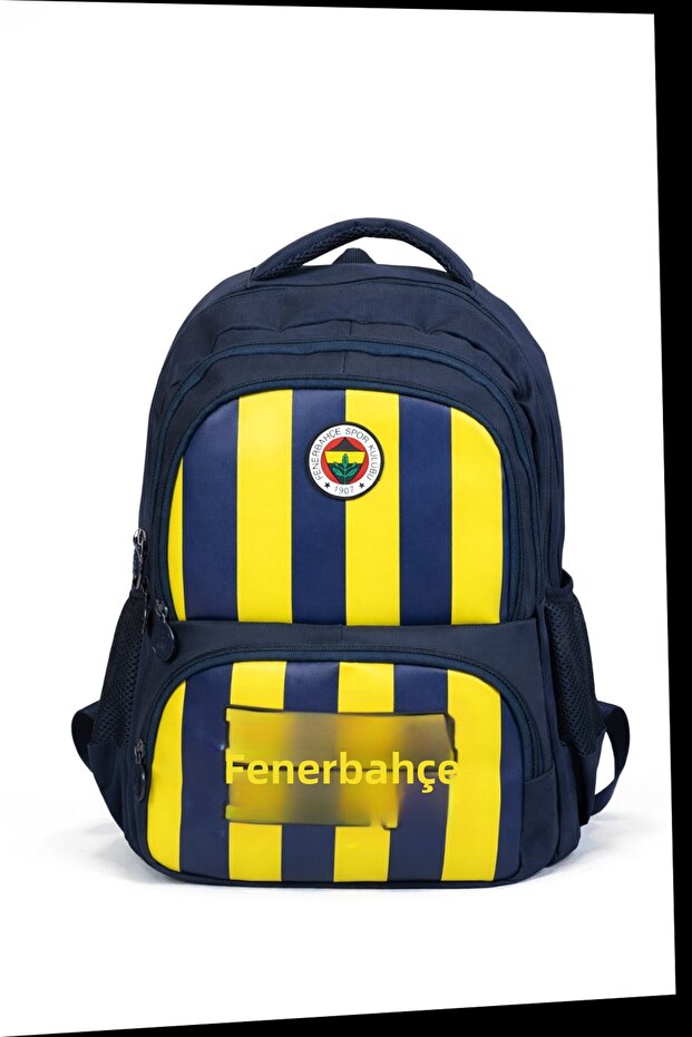 Licensed School Bag with Rods - Comfortable Backpack with 3 Compartments and Faux Leather Panels