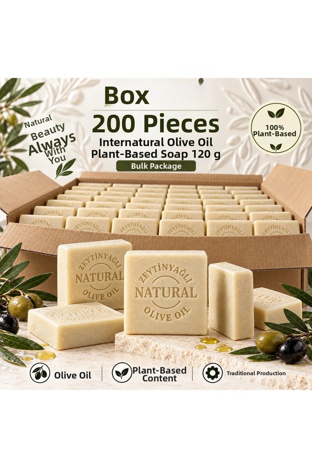 Internatural Olive Oil Herbal Soap 120 g - 200 Pieces (1 Box)
