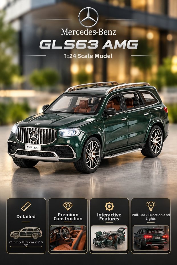 Mercedes Glc 63 1/24 Diecast Model Car Mercedes Glc 63 Jeep Model Car