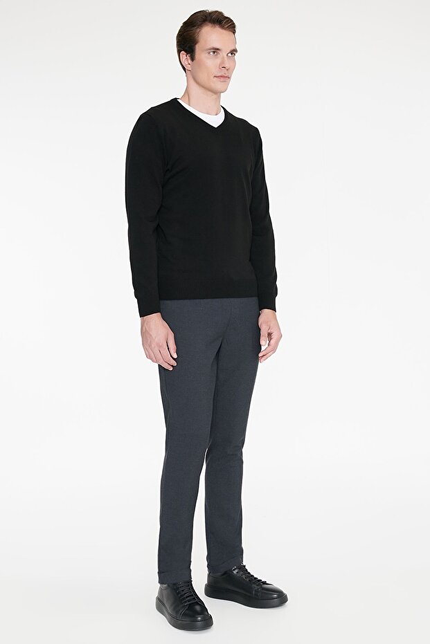 Men's Anthracite Non-Iron Non-Marking Tie-Waist Jogger Pants Slim Fit