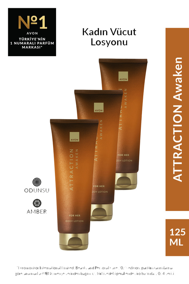 Attraction Awaken Women's Body Lotion 125 Ml. Triple Set
