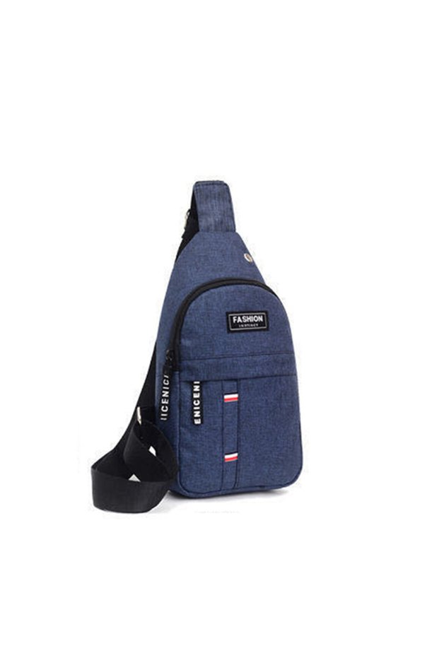 Blue Men's Chest Bags Casual Waist Bags Small Short Trip Travel Carry Bags Men's Waterproof Shoulder