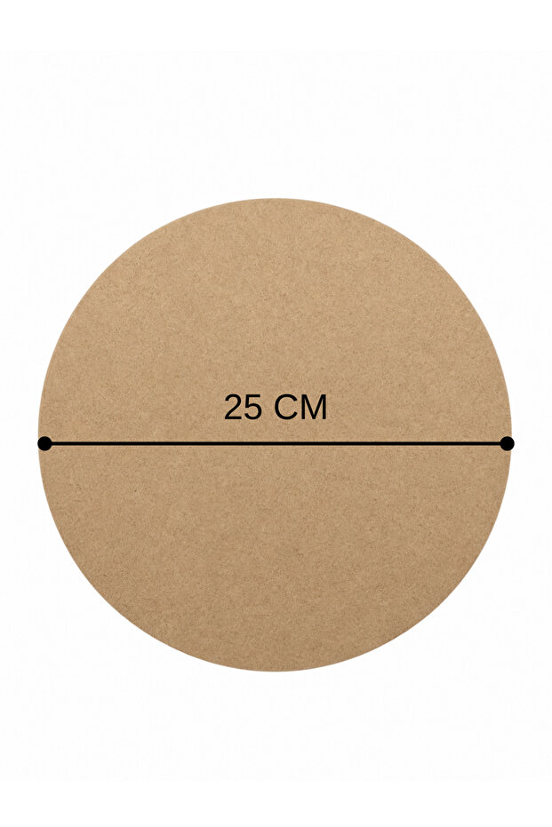 25 cm Çap Daire runner Ham MDF Yuvarlak Supla
