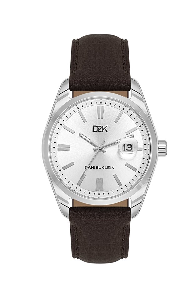 Silver Color 42 mm Men's Wristwatch with Calendar and Gift Packaging