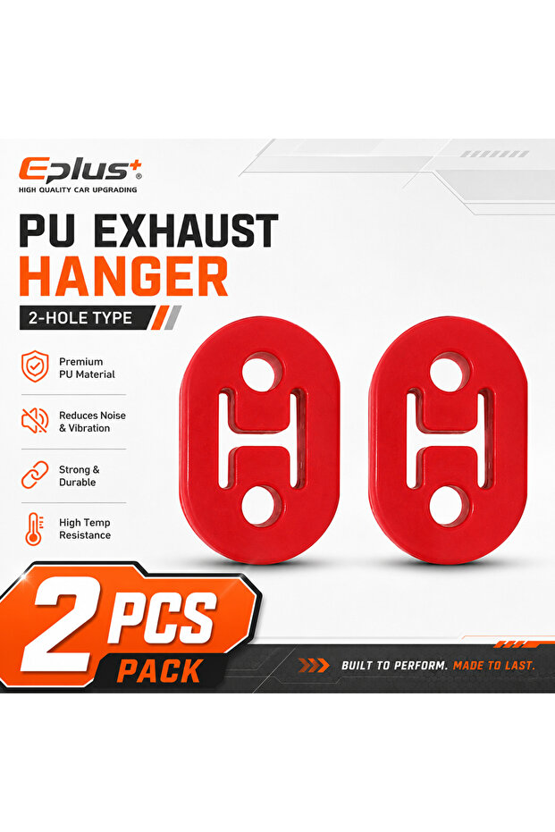 2 hole Red 2PCS Universal 2&4 Holes Polyurethane Exhaust Hanger Hard PU Exhaust Bushing Vibration Da